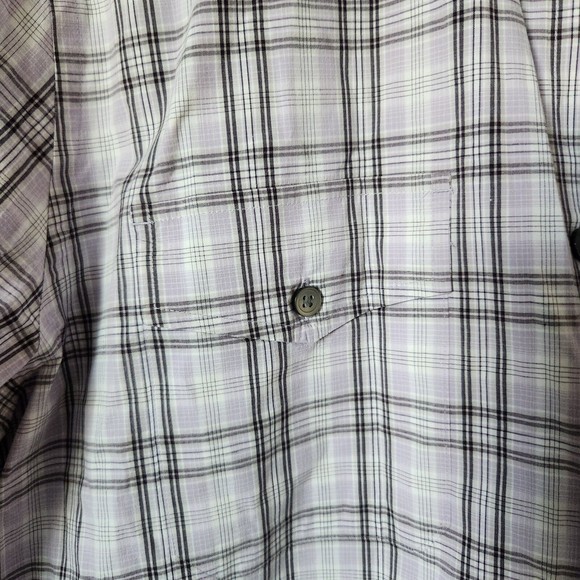 Express Longsleeve Roll Tab Sleeve Button Up Plaid Shirt‎ Mens Size XL - Picture 5 of 6